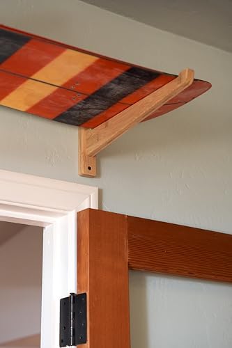 Compact Snowboard Wall Mount, Bamboo Snowboard Rack for Small Spaces, Space-Saving Storage Holder Fits Boards with Bindings, Home, Apartment, Dorm - Image 3