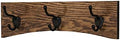 Oak Curved Back Wall Mounted Coat Rack - Bronze Hooks - Made in The USA (Walnut, 15" x 4.5" - 3 Hooks) by PEG+AND+RAIL