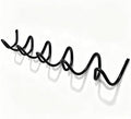 RRG Wavy Wall Mount Coat Rack,19 Inch Black Heavy Duty Wave Hook Strip by RRG