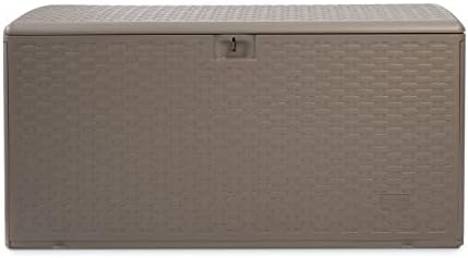 Plastic Development Group Outdoor Storage Deck Box, Standard Close, 99 Gallon, Driftwood - Image 2