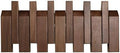 Walnut Wood Slanted Hanger Wall Mounted with 6 Hooks for Bathroom or Bedroom or Entryway by Evionlin
