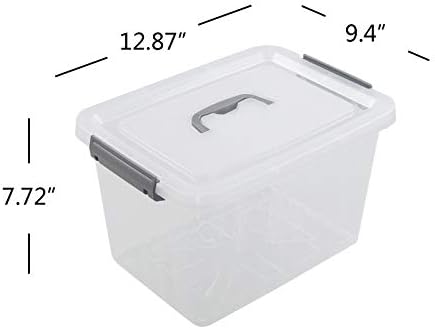 6-Pack Clear Plastic Storage Latch Box with Lids, 10 L - Image 3