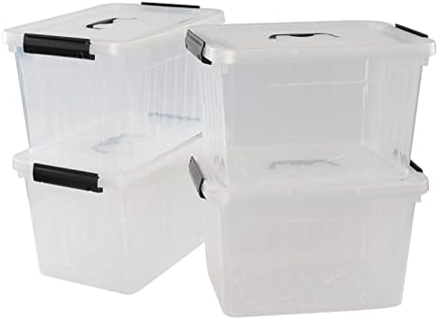 10 L Clear Plastic Latching Box, Storage Bin with Lids, 4-Pack - Image 7