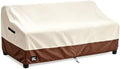 3-Seater Outdoor Sofa Cover, 93Wx40Dx35H inches Outdoor Furniture Covers Waterproof,100% Waterproof Heavy Duty Patio Furniture Covers,Beige&Brown Modern Style Outdoor Couch Cover by FinibokoFurnitureCovers