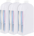 50 Inch Cotton Garment Bag for Hanging Clothes and Storage, 3 Pack by Kntiwiwo