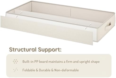 Side-Supported Under Bed Storage Containers, 8 Inch 80L Clothes Storage Bin - Image 4
