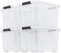 Zopnny 4-Pack 70 Qt Wheeled Storage Bins with Lids, Large Storage Container by Zopnny