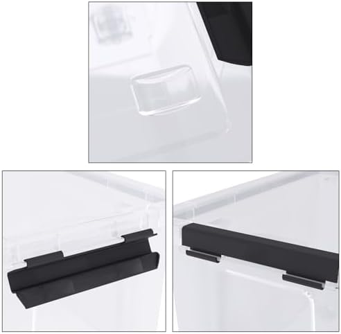 24 Quart Plastic Clear Storage Box with Wheel, 4-Pack Bin with Lid - Image 2