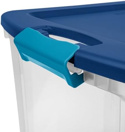 Sterilite 12-Pack Latch and Carry, Clear Plastic Storage Bins with Latching Lids and Full-Grip Handles, 18 Gallon - Image 6