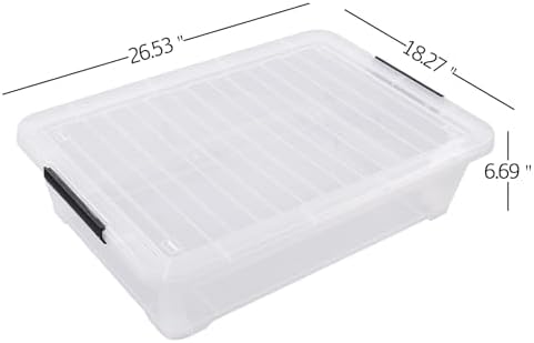 3-Pack 40 Quart Clear Plastic Underbed Container, Box for Under Bed - Image 2