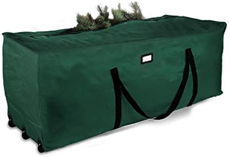 ProPik Rolling Christmas Tree Storage Bag, Fits Up to 9 Ft Tall Disassembled Trees, 28" H X 16.5" W X 60" L, Extra Large Heavy Duty Xmas Storage Container with Wheels & Handles, 600D Oxford (Green) - Image 7