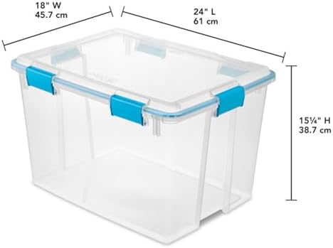 Sterilite Gasket Storage Box with Lids for Home & Office, 80 Quart, 16-Pack - Image 2