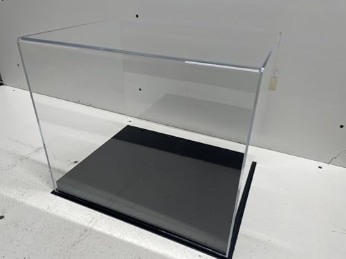 Full-Size Football Helmet Display Case - Crystal-Clear Acrylic, Black Base - No Assembly Required - Made in the USA - UV Filtering Protective Showcase for Collectible Helmets - Image 6