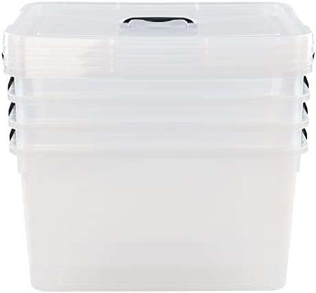 18 Quart Clear Plastic Storage Boxes, 4-Pack Storage Totes with Lids - Image 7