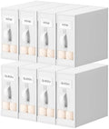 DIMJ Bed Sheet Organizers and Storage 8 Pack - Foldable Sheet Holder, Linen Closet Organizer Box for Sheets Set, Bedding, Blankets, Towel (King & Queen Size) by DiMJ