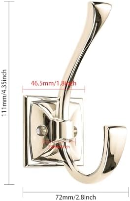 khtumeware Wall Hooks,10 Pack Coat Hooks Hardware Towel Hooks for Hanging Coats Polished Nickel Robe Hooks Wall Mounted with Screws for Key, Towel, Bags, Cup. - Image 2