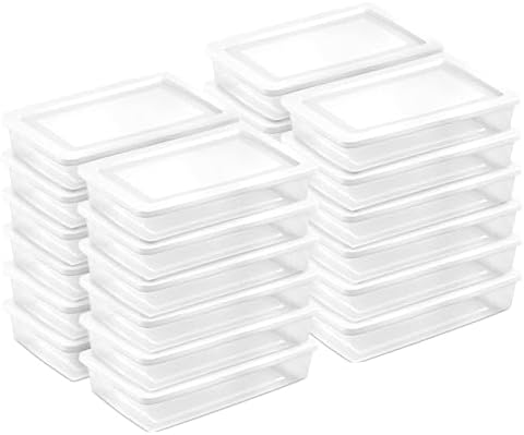 Sterilite 24-Pack 41 Quart Storage Box, Stackable Clear Plastic Bins with Snap-On Lids - Heavy-Duty Organizing Containers for Closet, Bathroom, and Office by Sterilite