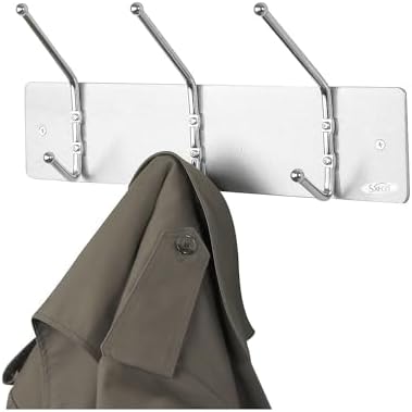Safco 4161 Wall Rack Coat Hook, 3 Hook, Silver - Image 4