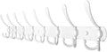 WEBI Coat Rack Wall Mount long,8 Tri Hooks for Hanging,30 inch Hook Rack Rail,Coat Hanger Wall Mounted for Clothes,Jacket,Hats,White by WEBI