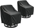 Patio Chair Covers 2 Pack,27Wx32Dx36H inches Outdoor Chair Covers,100% Waterproof Heavy Duty Outdoor Furniture Covers Waterproof,Black Minimalism Style Patio Furniture Cover by FinibokoFurnitureCovers