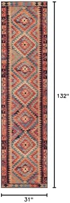 Unique Loom Outdoor Tribal Collection Area Rug - Tortuguero (2' 7" x 11' Runner Multi/Blue) - Image 2