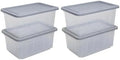CX BLACK & YELLOW�, 27-Gallon Heavy Duty Clear Storage Container & Snap-Tight Lid, (14.3�H x 20.6�W x 30.6�D), Weather-Resistant, Stackable, See-Through Organization Tote [2 Pack] by BLACKYELLOW