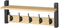 Sorbus Coat Rack Wall Mount with Shelf (Maple Wood, 24 Inch) by Sorbus