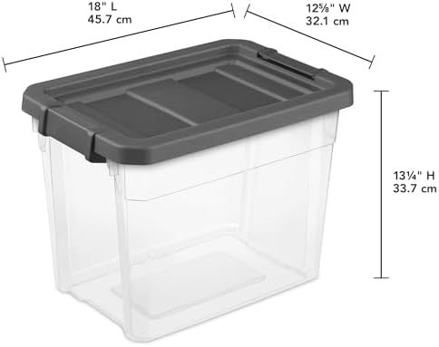 Sterilite Modular Stacker Box with Latching Lid, 30 Quart, 6-Pack - Image 2