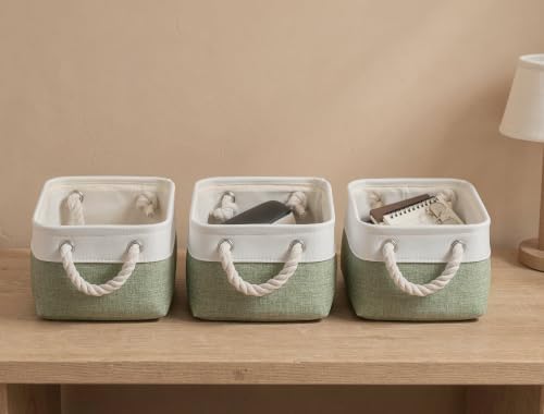 11.8x7.9x5.2 Inch Fabric Small Storage Bins with Handles 6 Pack - Image 3