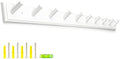 10 Hook Coat Rack Wall Mounted, Long 38 Inches Wooden Wall Coat Hanger with 10 Pegs, 16'' Hole to Hole Wall Coat Hooks for Hanging Towels, Hats, Backpacks, Clothing, Caps (White by muukinghouse