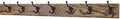 Oak Coat Rack with Oil Rubbed Bronze Hat & Coat Style Hooks (Walnut, 36" x 3.5 with 7 Hooks) by PEG+AND+RAIL