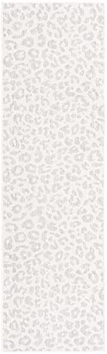 Unique Loom Outdoor Safari Collection Area Rug - Leopard (2' 11" x 10' Runner, Ivory Gray) - Image 3