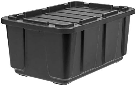 IRIS USA 4-Pack 27 Gal Heavy Duty Storage Tote Bins with Lids, Black - Image 4