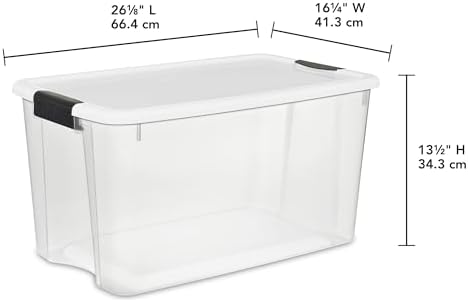 Sterilite Ultra Latch Box with Lids for Home and Office, 70 Quart, 12-Pack - Image 4