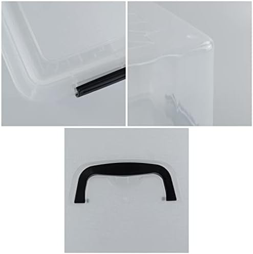 Kekow 6-Pack 10 L Plastic Storage Boxes, Clear Plastic Storage Bins with Lids - Image 3