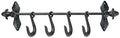 Sungmor Vintage Cast Iron Wall Hook Rack - Rustic Farmhouse Wall-Mounted Hanger for Coats, Keys, Mugs, Towels - Heavy Duty Decorative Organizer with 4 Removable Hooks by Sungmor