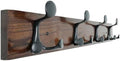 SKOLOO 24-Inch Walnut Wood Coat Rack Wall Mount with 4 Triple Hooks - Ideal for Family Entrances, Classrooms, and Pet Supplies Storage - Perfect Coat Hooks for Wall by SKOLOO