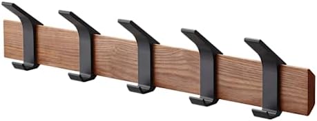 YAMAZAKI Home Wall-Mounted Coat Hanger Brown Steel + Wood One Size Walnut by Unknown