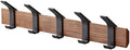 YAMAZAKI Home Wall-Mounted Coat Hanger Brown Steel + Wood One Size Walnut by Unknown