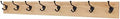 PegandRail Oak Wall Mounted Coat Rack with Bronze Hooks (Natural, 42" x 4.5" with 8 Hooks) by PEG+AND+RAIL
