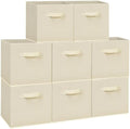 Easi Storage Cubes, 11 Inch Storage Bins, Set of 8, Foldable Fabric Cube Storage Organizer With Handles, Closet Cube Storage Bins, Collapsible Cubby Storage Organizer for Shelves,Offices, Beige by Unknown