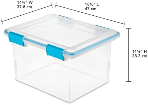 Sterilite Gasket Storage Box with Lids for Home & Office, 32 Quart, 16-Pack - Image 3