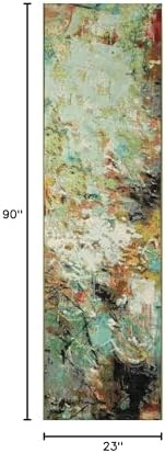 Liora Manne Marina Indoor/Outdoor Power Loomed Synthetic Blend Low Profile Area Rug - Contemporary Graphic Casual Colorful (Cirque Multi) (1'11" x 7'6") - Image 2