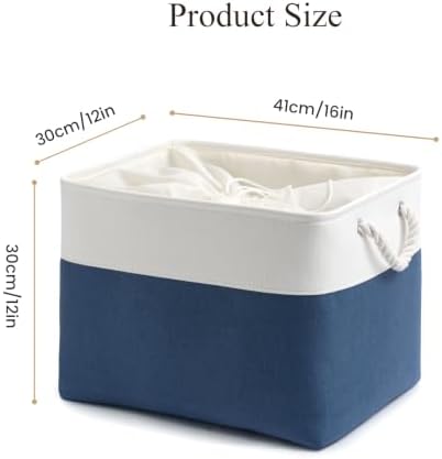 16x12x12 In Foldable Fabric Large Storage Bins with Handle 3 Pack - Image 4