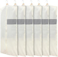 Aliceset 6 Pcs 50 Inches Cotton Garment Bags for Hanging Clothes by Aliceset