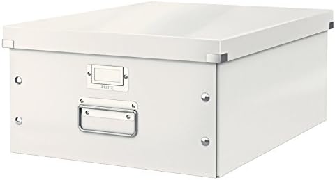 Leitz A5 Storage Box, Click and Store Range 60430001 - Small, White Storage Box A3 by Leitz