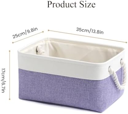 13.8x9.8x6.7 Inch Fabric Small Storage Bins with Handles 6 Pack - Image 4