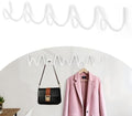 Coat Rack Wall Mount, Creative Wave Wall Hooks 20KG Capacity, Easy Installation, Multi-Purpose Hooks for Coat, Hat, Bag, Umbrella (While, 49cm x 7.5cm (19.29" x 2.95")) by Bumtosc
