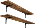 DINZI LVJ Long Wall Shelves, 47.3Inch Wooden Wall Mounted Shelves, Set of 2 by DINZILVJ