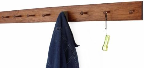 Cherry Shaker Peg Rack 4.5" Extra Wide (Mahogany, 29" x 4.5" with 5 pegs) - Image 3
